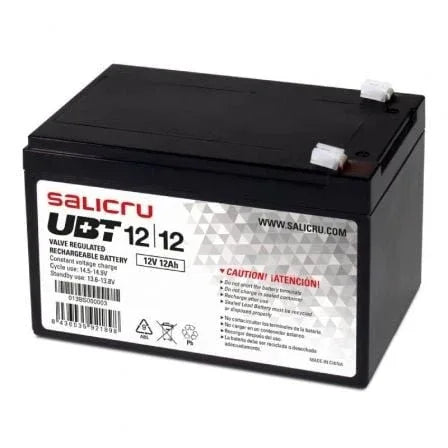 Batería Salicru UBT 12/12 compatible con SAI Salicru según especificaciones - PixelPlaza