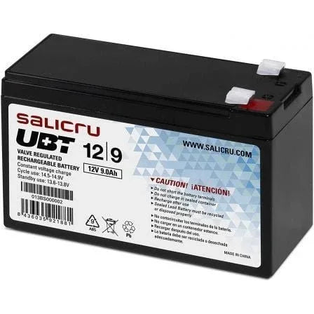 Batería Salicru UBT 12/9 compatible con SAI Salicru según especificaciones - PixelPlaza