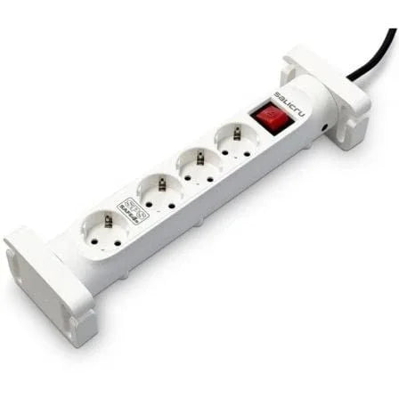Regleta con interruptor Salicru SAFE 4S/ 4 Tomas de corriente/ Cable 1.4m/ Blanca - PixelPlaza