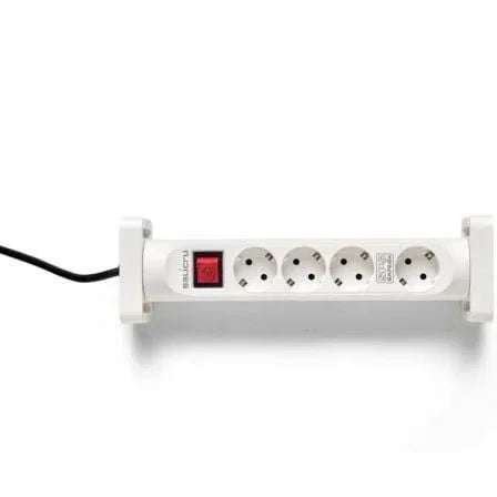 Regleta con interruptor Salicru SAFE 4S/ 4 Tomas de corriente/ Cable 1.4m/ Blanca - PixelPlaza