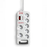 Regleta con interruptor Salicru SAFE 7/ 7 Tomas de corriente/ Cable 1.8m/ Blanca - PixelPlaza