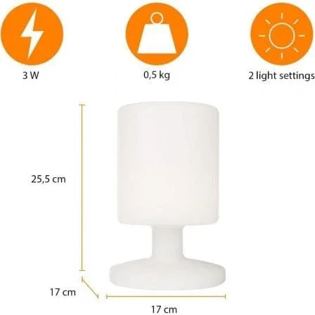 Lámpara de Mesa Smartwares 5000.472/ 4.7W/ Blanca - PixelPlaza