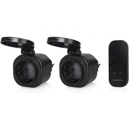 Set de Mini Enchufes para Exterior Smartwares SH4-99653/ Negros - PixelPlaza