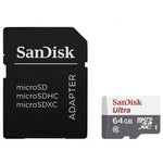 Tarjeta de Memoria SanDisk Ultra 64GB microSD XC con Adaptador/ Clase 10/ 100MB/s - PixelPlaza