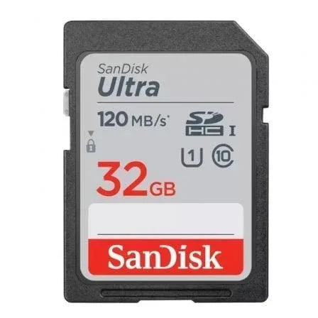 Tarjeta de Memoria SanDisk Ultra 32GB SD HC UHS-I - SDXC/ Clase 10/ 120MBs - PixelPlaza
