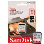 Tarjeta de Memoria SanDisk Ultra 32GB SD HC UHS-I - SDXC/ Clase 10/ 120MBs - PixelPlaza
