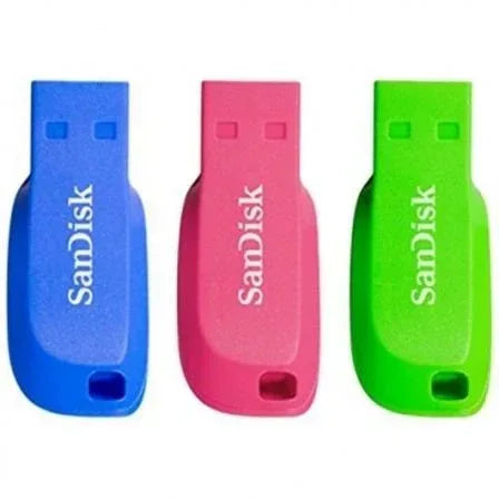 Pendrive 32GB SanDisk Cruzer Blade Pack 3 USB 2.0 - PixelPlaza