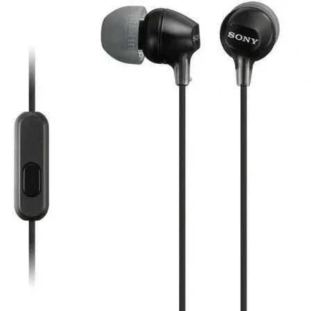 Auriculares Intrauditivos Sony MDR-EX15AP/ con Micrófono/ Jack 3.5/ Negros - PixelPlaza