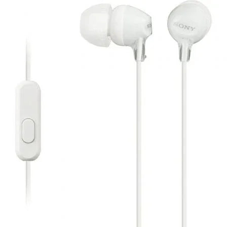 Auriculares Intrauditivos Sony MDR-EX15AP/ con Micrófono/ Jack 3.5/ Blancos - PixelPlaza