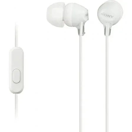 Auriculares Intrauditivos Sony MDR-EX15AP/ con Micrófono/ Jack 3.5/ Blancos - PixelPlaza