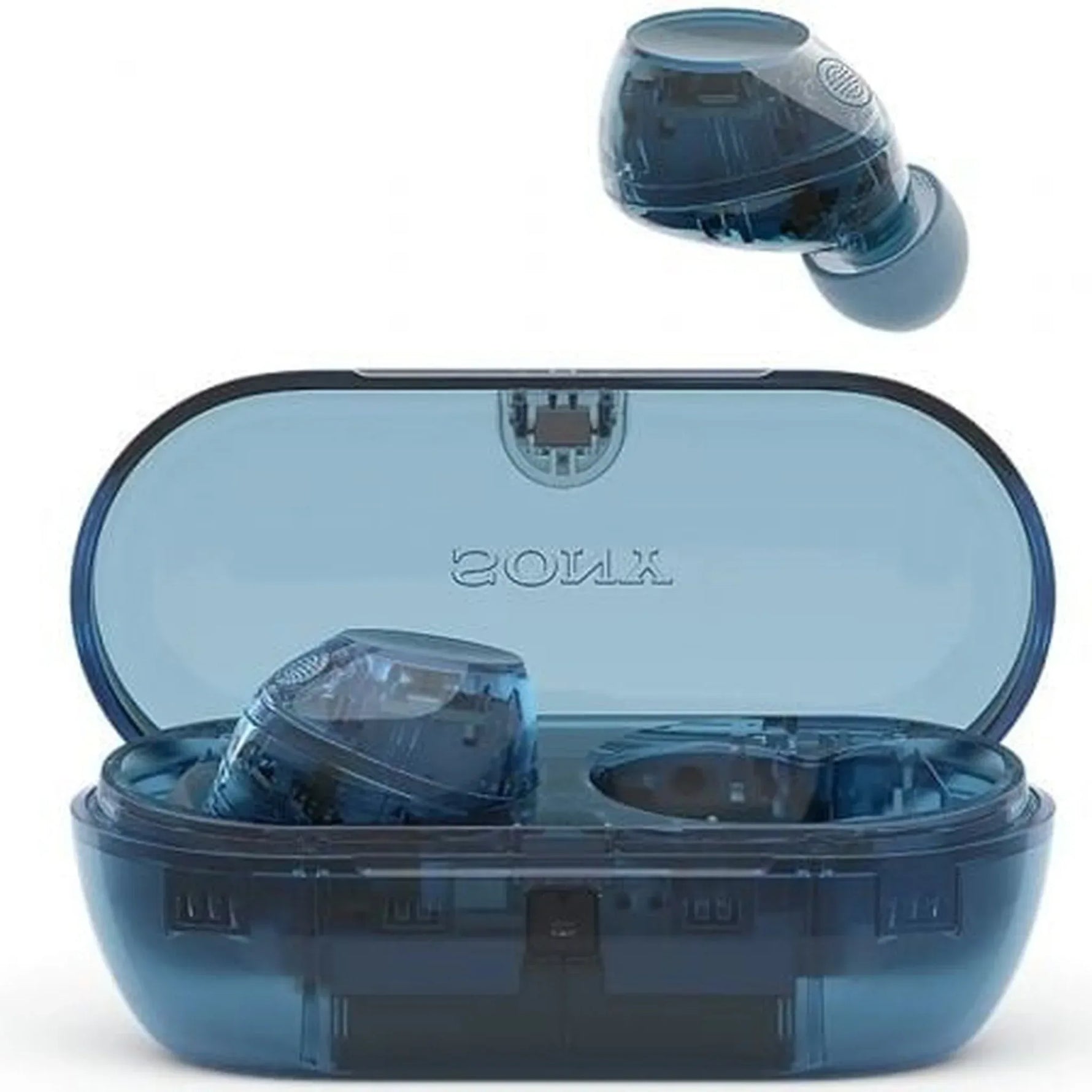 Auriculares Bluetooth Sony WF-C710N con estuche de carga/ Autonomía 12h/ Azules Cristal - PixelPlaza