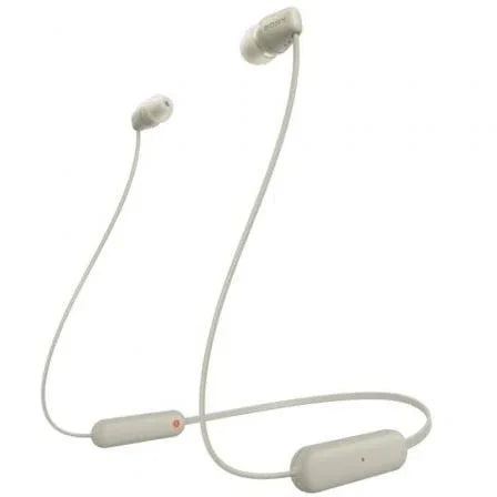 Auriculares Inalámbricos Intrauditivos Sony WI-C100/ con Micrófono/ Bluetooth/ Beige - PixelPlaza