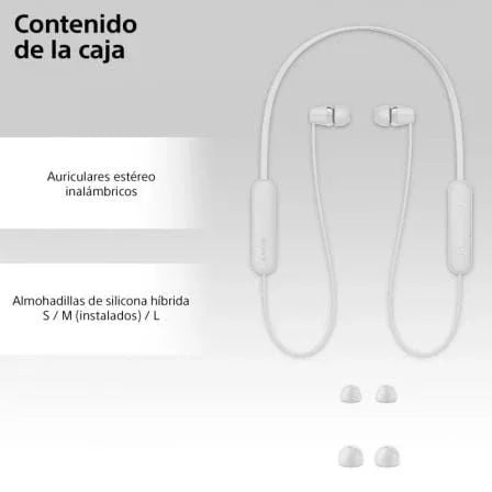 Auriculares Inalámbricos Intrauditivos Sony WI-C100/ con Micrófono/ Bluetooth/ Blancos - PixelPlaza