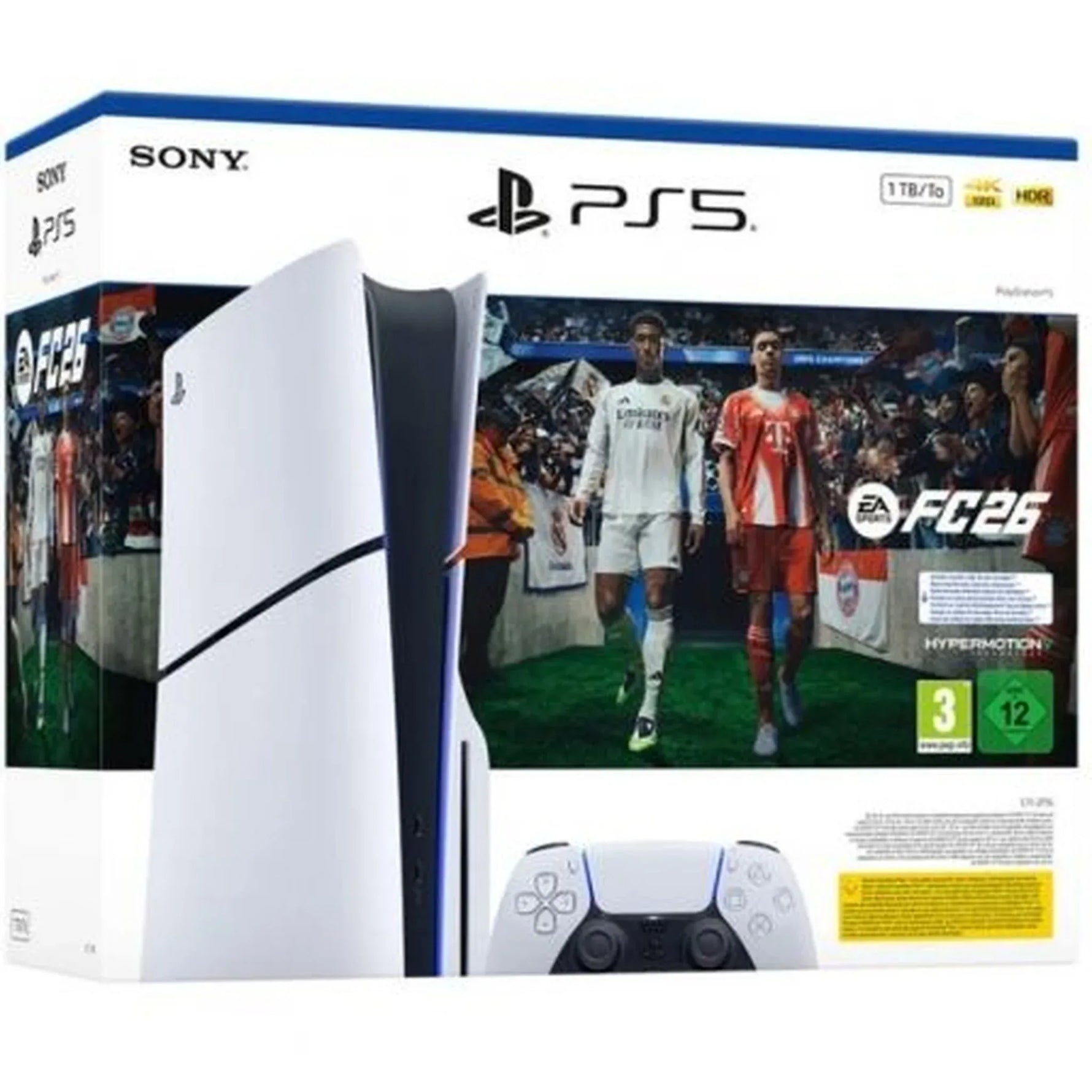 Consola Sony Playstation 5 - PS5 Slim Estándar 1TB/ Incluye Mando Dual Sense y Código de Juego EA Sports FC 26/ Chassis E - PixelPlaza