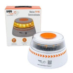 Luz baliza de emergencia para coche SOS Flash V16 Connected IoT BAL/2/ Homologada/ Base Imantada/ Geolocalizable/ Funciona a Pilas - PixelPlaza