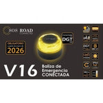 Luz baliza de emergencia para coche SOS Road Connected EL2024 V16/ Homologada/ Base Imantada/ Geolocalizable/ Funciona a Pilas - PixelPlaza