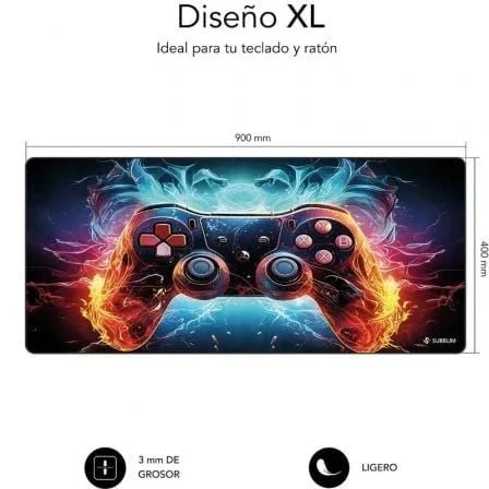 Alfombrilla Subblim GameCore XL Mouse Pad/ 900 x 400 x 3 mm - PixelPlaza