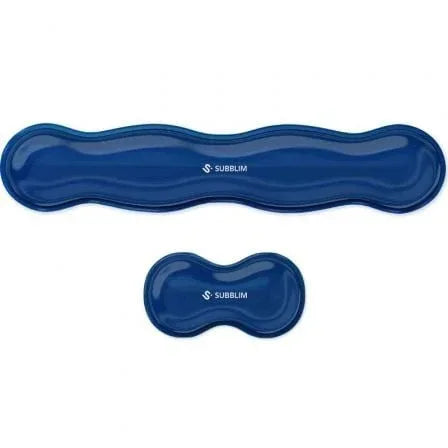 Pack de 2 Reposamuñecas Subblim Ergo Crystal Flex/ Azul Oscuro - PixelPlaza