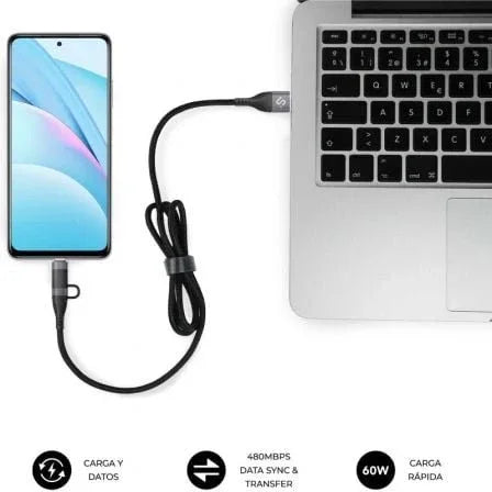 Cable USB 2.0 Tipo-C Subblim Top 4 en 1/ USB Tipo-C Macho - USB Macho/ USB Tipo-C Macho - Lightning Macho/ Hasta 60W/ 480Mbps/ 1m/ Negro - PixelPlaza