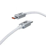 Cable USB 2.0 Tipo-C Subblim Optimus/ USB Tipo-C Macho - USB Tipo-C Macho/ Hasta 60W/ 480Mbps/ 2m/ Blanco - PixelPlaza