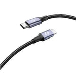Cable USB 2.0 Tipo-C Subblim Plus/ USB Tipo-C Macho - USB Tipo-C Macho/ Hasta 100W/ 480Mbps/ 1m/ Negro - PixelPlaza