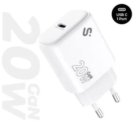 Cargador de Pared GaN Subblim 20W Charger USB C/ 1xUSB Tipo-C/ 20W - PixelPlaza