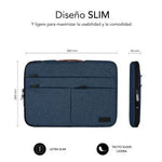 Funda Subblim Air Padding 360 Sleeve para Portátiles hasta 14"/ Azul - PixelPlaza
