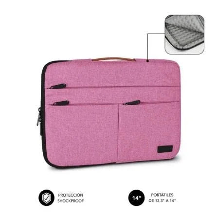 Funda Subblim Air Padding 360 Sleeve para Portátiles hasta 14"/ Rosa - PixelPlaza