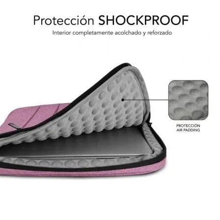 Funda Subblim Air Padding 360 Sleeve para Portátiles hasta 15.6"/ Rosa - PixelPlaza