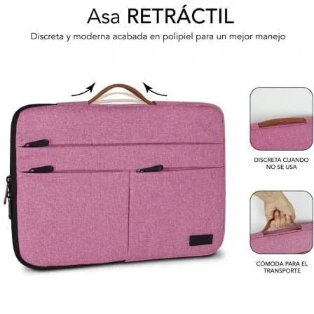 Funda Subblim Air Padding 360 Sleeve para Portátiles hasta 15.6"/ Rosa - PixelPlaza