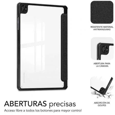 Funda Subblim Clear Shock Case para Samsung A11 8.7"/ Negra - PixelPlaza