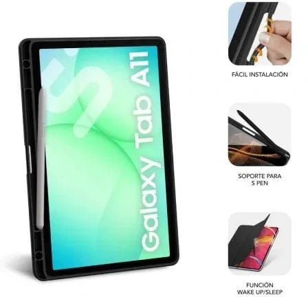 Funda Subblim Clear Shock Case para Samsung A11 8.7"/ Negra - PixelPlaza