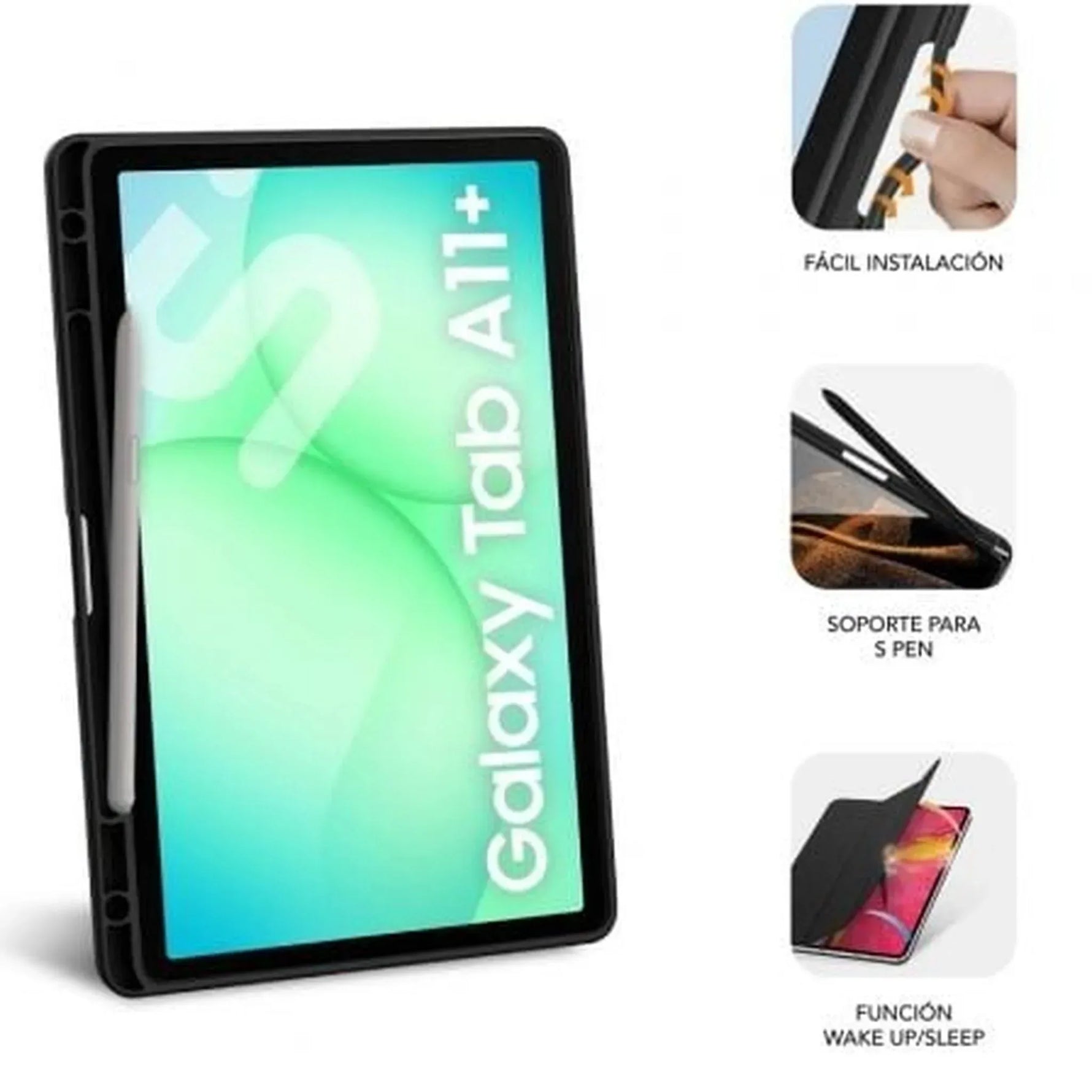 Funda Subblim Clear Shock Case para Samsung A11+/ Negra - PixelPlaza