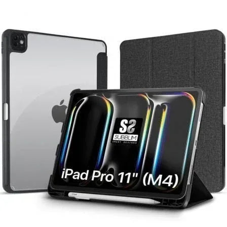 Funda Subblim Clear Shock Case para iPad Pro 11" 2024 M4/ Negra - PixelPlaza
