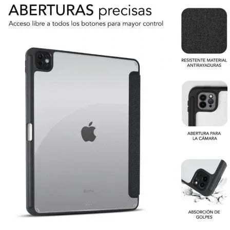 Funda Subblim Clear Shock Case para iPad Pro 12.9" 2024 M4/ Negra - PixelPlaza