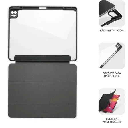 Funda Subblim Clear Shock Case para iPad Pro 12.9" 2024 M4/ Negra - PixelPlaza