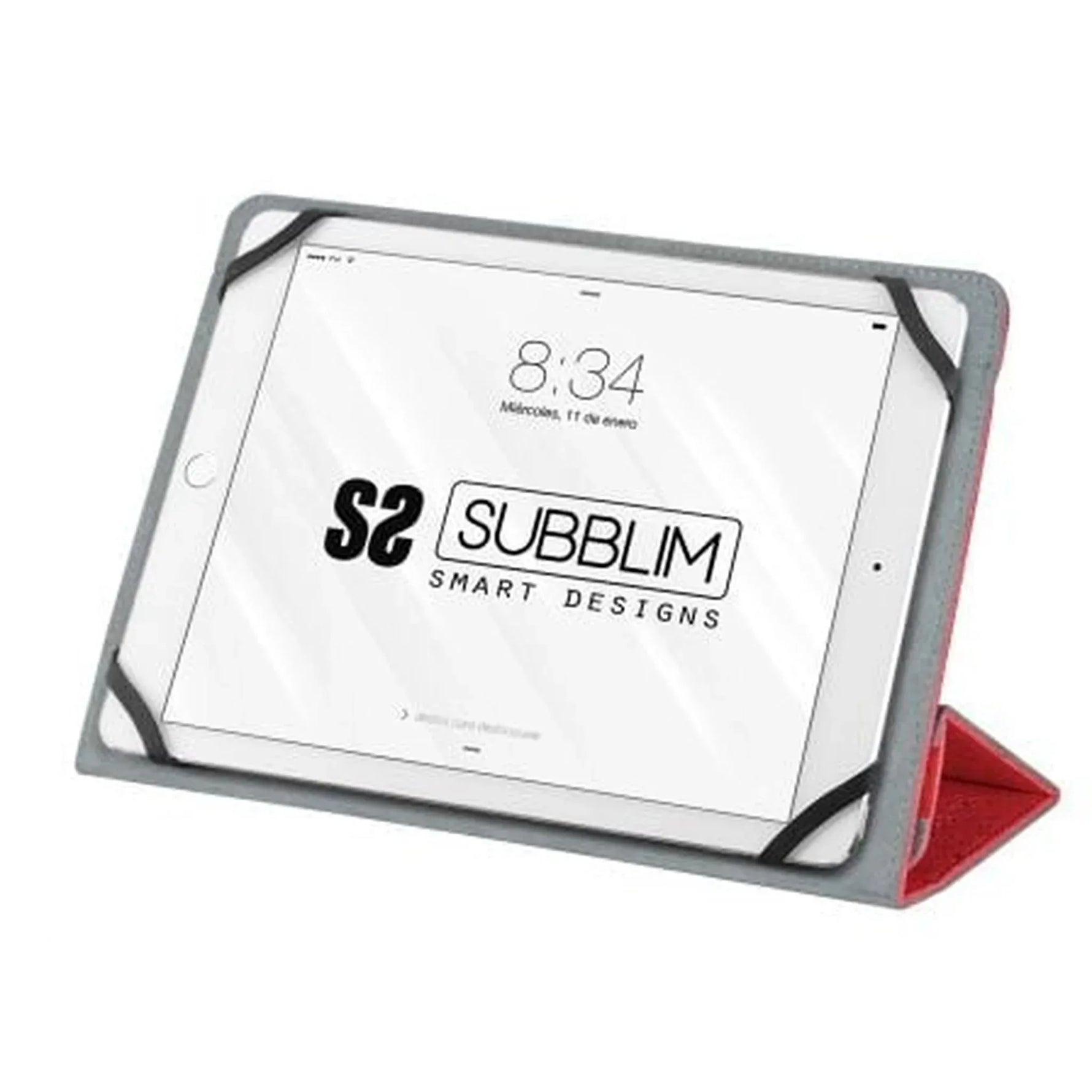 Funda Subblim Clever Stand para Tablets de 9"-10.1"/ Roja - PixelPlaza