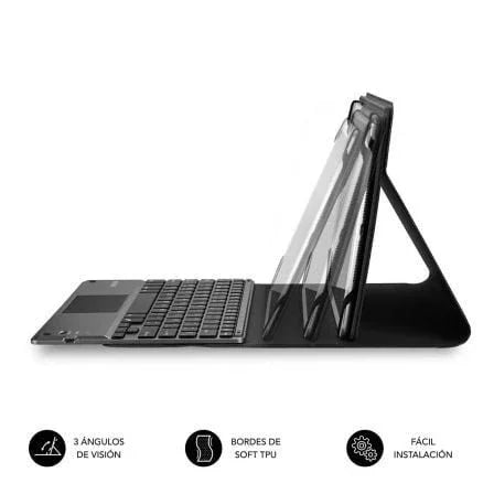 Funda con Teclado Subblim Keytab Pro Bluetooth Touchpad para Tablets de 10.1"-10.8"/ Negra - PixelPlaza