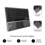 Funda con Teclado Subblim Keytab Pro Bluetooth Touchpad para Tablets de 10.1"-10.8"/ Negra - PixelPlaza