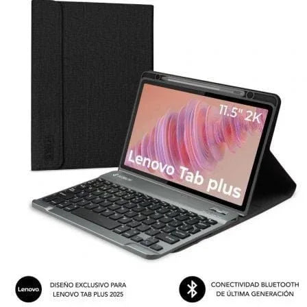 Funda con Teclado Subblim Keytab Pro BT Lenovo Tab 2025 11.5"/ Negra - PixelPlaza
