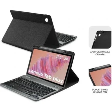 Funda con Teclado Subblim Keytab Pro BT Lenovo Tab 2025 11.5"/ Negra - PixelPlaza