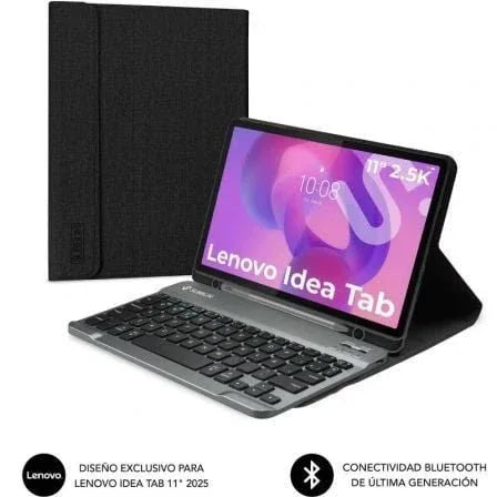 Funda con Teclado Subblim Keytab Pro BT Lenovo Idea Tab 11" 2025/ Negra - PixelPlaza