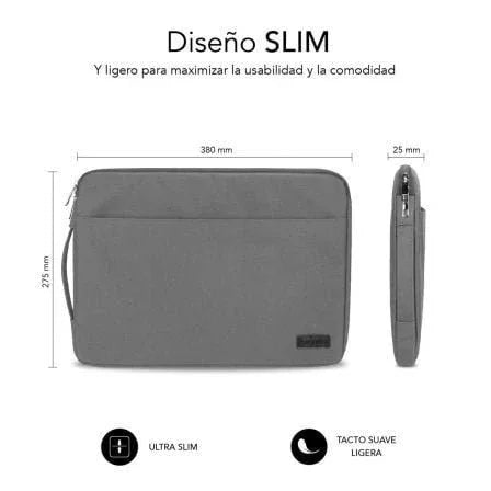 Funda Subblim Urban Laptop Sleeve para Portátiles hasta 14"/ Gris - PixelPlaza