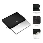 Funda Subblim Business Laptop Sleeve Neoprene V2 para Portátiles hasta 15.6"/ Negra - PixelPlaza