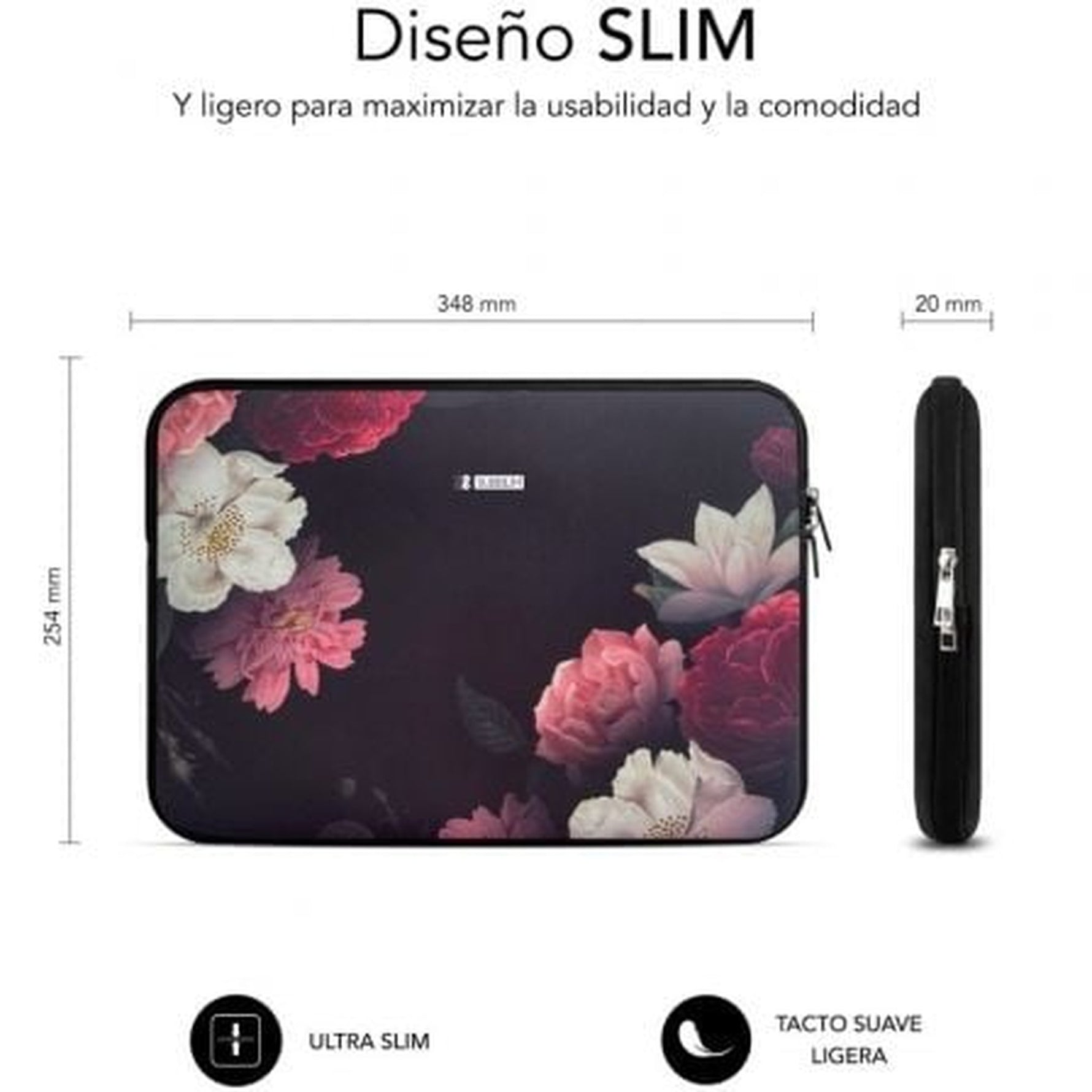 Funda Subblim Trendy Sleeve Neo Flowers para Portátiles hasta 14"