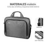 Maletín Subblim Oxford para Portátiles hasta 14"/ Gris - PixelPlaza