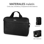 Maletín + Ratón Subblim Select Pack para Portátiles hasta 15.6"/ Cinta para Trolley/ Negro - PixelPlaza