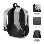 Mochila Subblim Urban Lock para Portátiles hasta 16"/ Puerto USB/ Antirrobo/ Gris - PixelPlaza