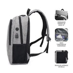 Mochila Subblim Urban Lock para Portátiles hasta 16"/ Puerto USB/ Antirrobo/ Gris - PixelPlaza