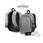 Mochila Subblim Urban Lock para Portátiles hasta 16"/ Puerto USB/ Antirrobo/ Gris - PixelPlaza